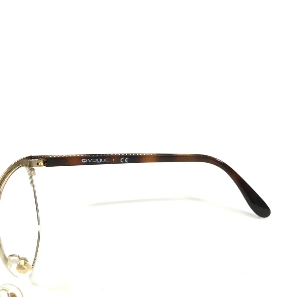 Vogue Eyeglasses Frames VO4088 997 Brown Tortoise Gold Cat Eye 52-18-140
